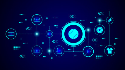 tennis ball icon. From Web set