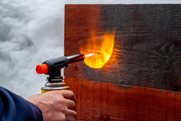 Wood firing using the old Japanese method