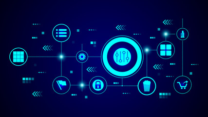 Fototapeta premium mixer buttons in a circle icon. From Web set