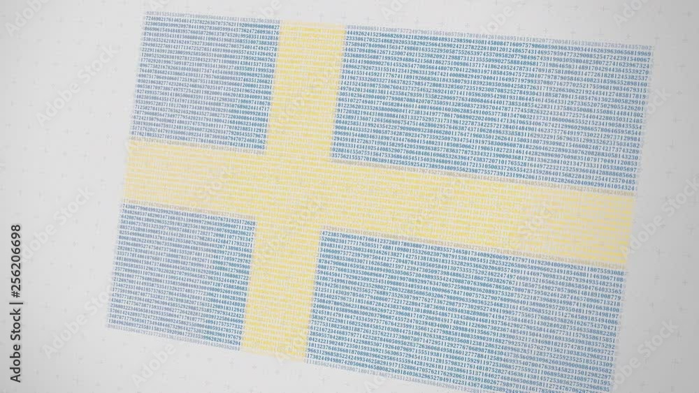 Aufkleber many numbers compose flag of sweden. 3d animation