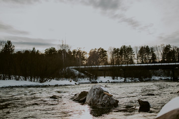 river in winter