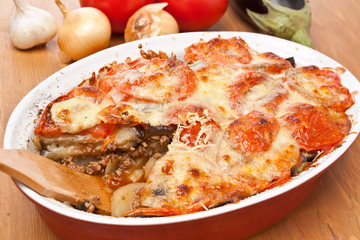 Classic Greek Moussaka with Eggplant