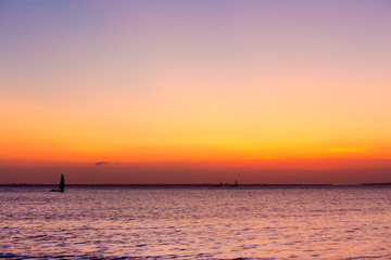 Fototapeta premium Sunset on sea in Zanzibar