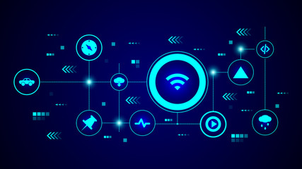 radio sign icon. From Web set