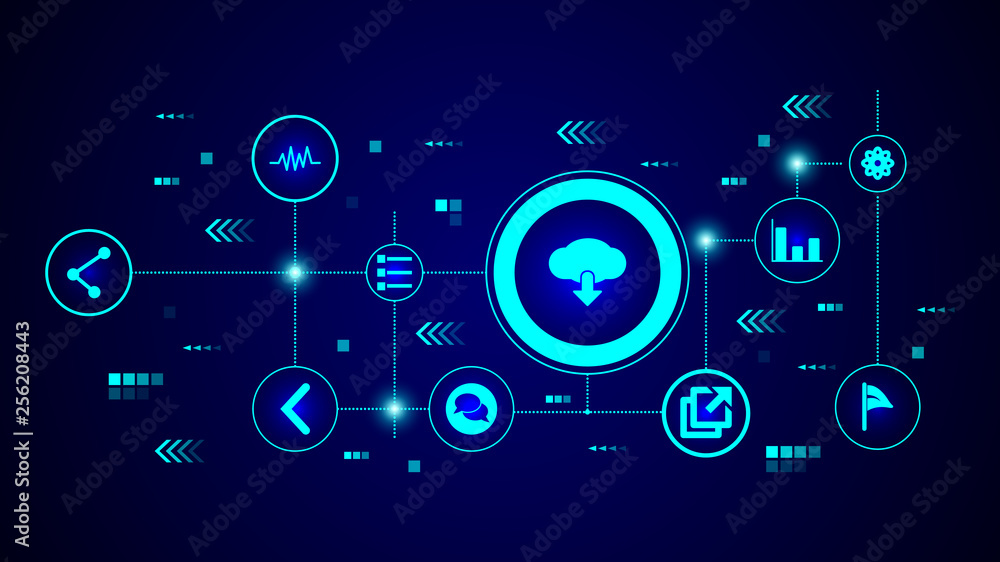 Poster upload from the cloud icon. from web set