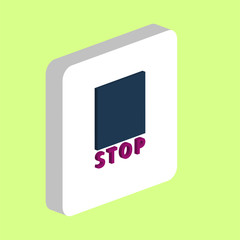 Stop button computer symbol
