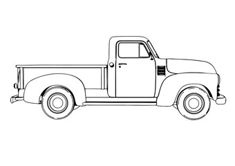 sketch pickup vector