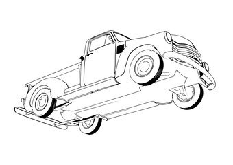 sketch pickup vector