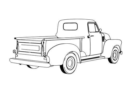 sketch pickup vector