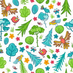 Vector seamless nature pattern.