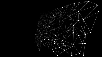 Science connections background vector graphic triangles 3d pattern