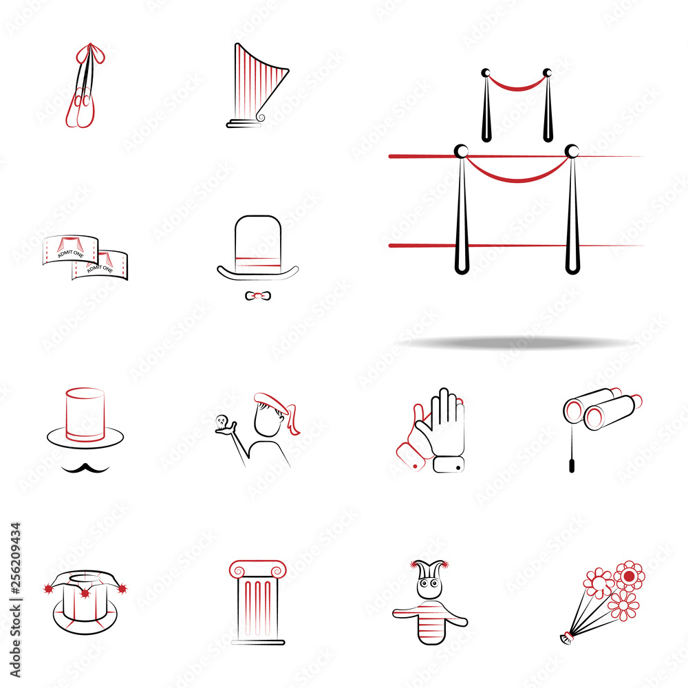 Poster the red carpet icon. handdraw icons universal set for web and mobile