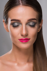 Fototapeta premium Gorgeous woman with closed eyes