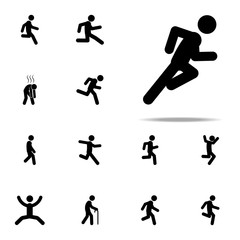 Naklejka premium dash, fast, run icon. Walking, Running People icons universal set for web and mobile