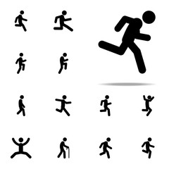 fast, run icon. Walking, Running People icons universal set for web and mobile