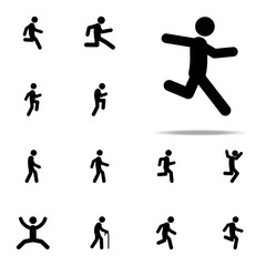 happy, run icon. Walking, Running People icons universal set for web and mobile