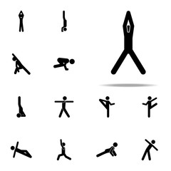 Fototapeta na wymiar body, fitness icon. yoga icons universal set for web and mobile