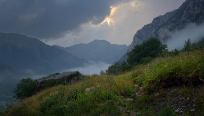 Evening in Caucasus
