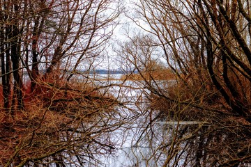 Река весной