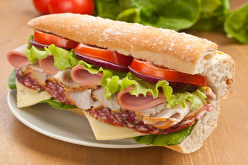subway baguette sandwich