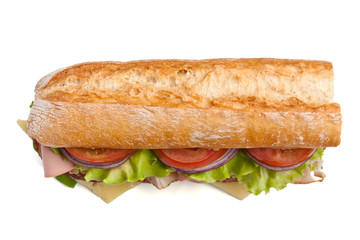 subway baguette sandwich