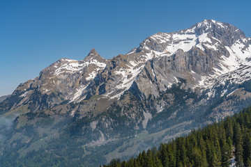 Fototapeta na wymiar Switzerland, Scenic view on Alps near Melchsee-frutt