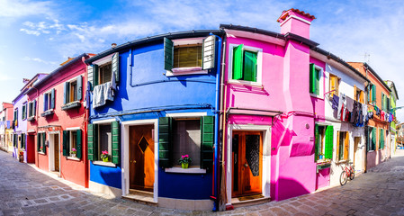 burano - famous old town - italy