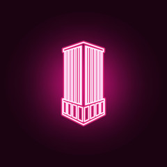 illustration of 3d skyscraper building icon. Elements of 3d building in neon style icons. Simple icon for websites, web design, mobile app, info graphics