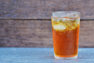 iced tea on blur background