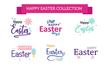 Fototapeta premium lettering happy easter collection. 