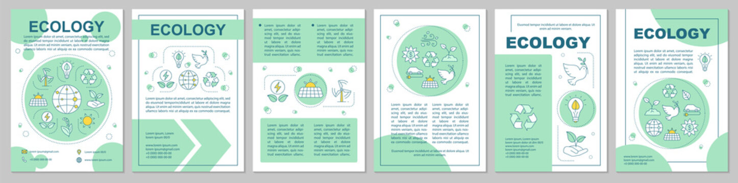 Ecology brochure template layout