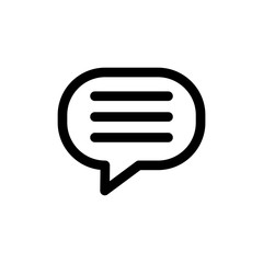 Chat icon simple flat style outline vector sign