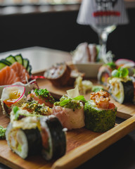 Sushi and Japanese Food on the table