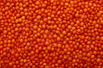 Red lentils texture.