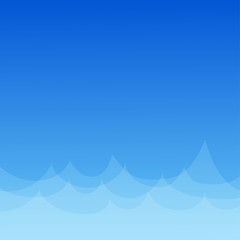 Blue layer wave with abstract vector illustration