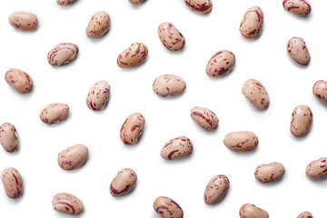 Pinto beans isolated on white background.