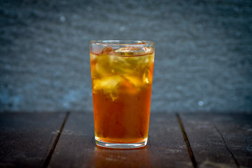 iced tea on blur background