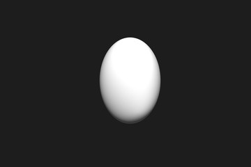 White egg illustration,3D