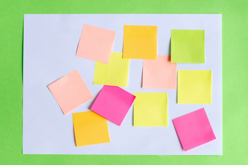 colorful stickers on paper