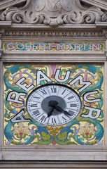 A Reaumur Store Clock, 82-92 rue Reaumur in Paris, France