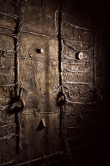 Closeup of wall decorated in vintage style, artistic background
