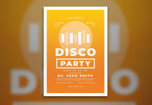 Disco Party Flyer Layout