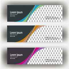 Fototapeta premium streszczenie nowoczesny geometryczny nagłówek szablon transparent wektor ilustracja