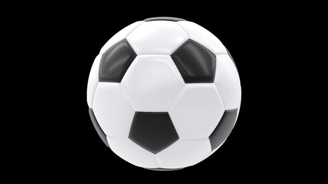 Soccer Football Ball 360 rotation loop