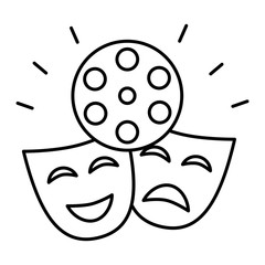 Fototapeta premium theater mask isolated icon