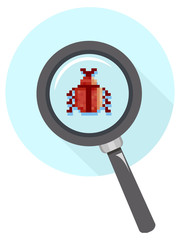 Icon Magnifying Glass Program Bug Debug