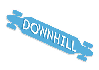 Longboard Downhill Illustration