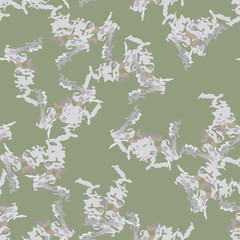 Field camouflage of various shades of green, brown and white colors