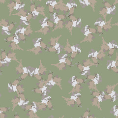 Field camouflage of various shades of green, brown and white colors