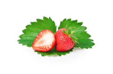 strawberry fruit on white background